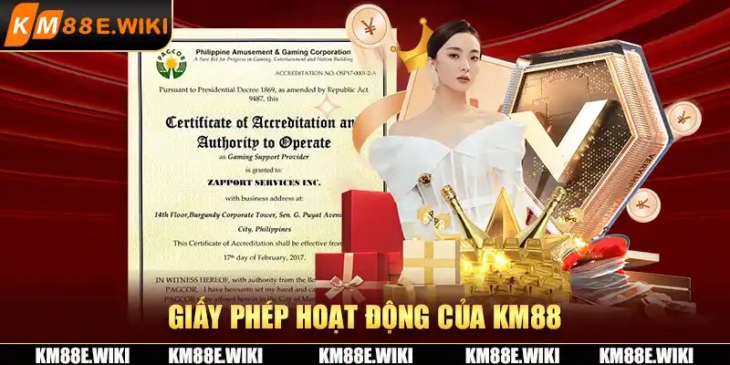 Giấy phép hoạt động của KM88 